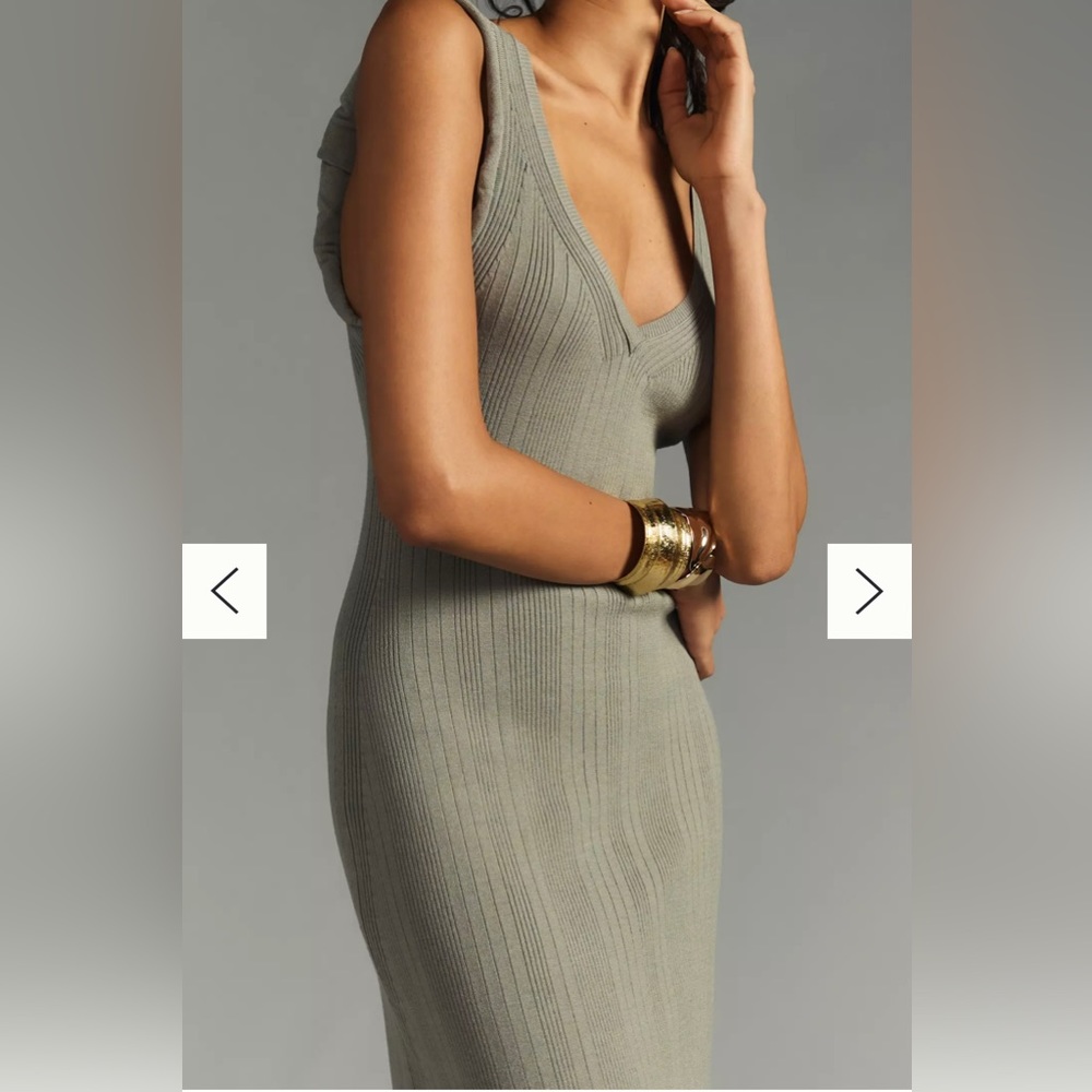 NWT Anthropologie/Daily Practice Ribbed Sweater Midi Dress, Size L - Picture 6 of 11